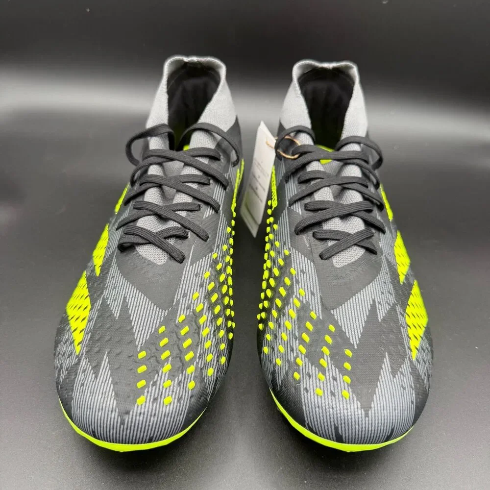 adidas PREDATOR ACCURACY.2 FIRM GROUND SOCCER CLEATS Black/Yellow IG0781 Men’s 6